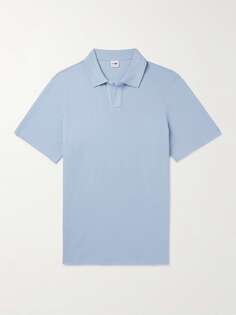Рубашка-поло Ross из смеси хлопка и модала NN07, синий