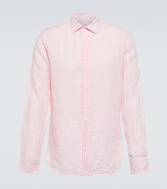 Льняная рубашка Джайлз Orlebar Brown, розовый
