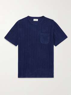 Рубашка Oli&apos;s из махровой ткани с добавлением хлопка OLIVER SPENCER, нави