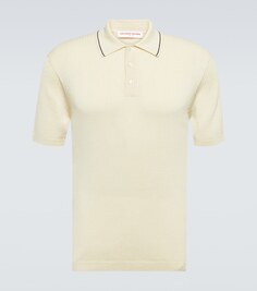 Рубашка-поло Maranon из хлопкового трикотажа в рубчик Orlebar Brown, коричневый