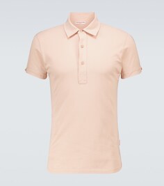 Рубашка поло Sebastian из хлопка Orlebar Brown, розовый