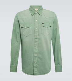 Рубашка из хлопкового габардина Polo Ralph Lauren, зеленый