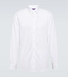 Хлопковая рубашка Ralph Lauren Purple Label, белый