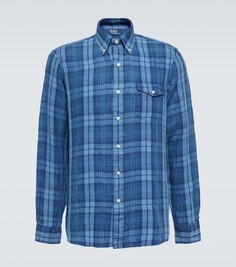 Льняная рубашка Polo Ralph Lauren, синий