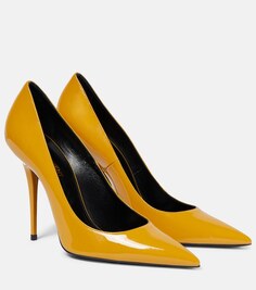 Туфли-лодочки Instinct 110 из лакированной кожи Saint Laurent, желтый