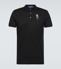 Рубашка-поло из хлопкового пике Ralph Lauren Purple Label, черный