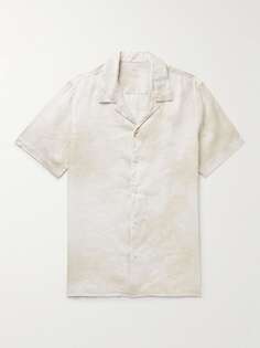 Льняная рубашка с воротником-стойкой Baker ALTEA, кремовый
