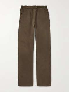 Прямые спортивные штаны из хлопкового джерси с пропиткой ферментами ENTIRE STUDIOS, коричневый
