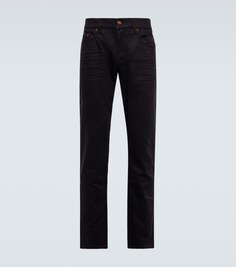 Укороченные джинсы скинни Saint Laurent, черный