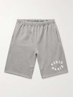 Широкие шорты Target из хлопкового джерси с логотипом KENZO, серый