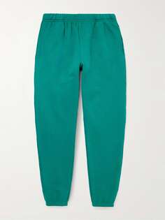 Зауженные спортивные штаны из хлопкового джерси, окрашенные в готовом виде LES TIEN, зеленый