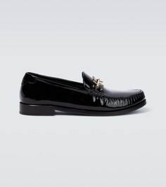 Лоферы из лакированной кожи Le Loafer Saint Laurent, черный