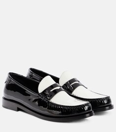 Лоферы из лакированной кожи Le Loafer Saint Laurent, черный