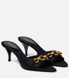 Кожаные сандалии Le Maillon 60 Saint Laurent, черный