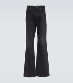Расклешенные джинсы с высокой посадкой Saint Laurent, черный