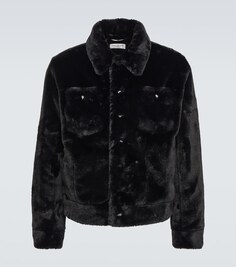 Меховая куртка без животных Saint Laurent, черный