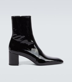 Ботильоны из лакированной кожи Saint Laurent, черный