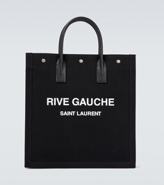 Сумка-тоут Rive Gauche из ткани Saint Laurent, черный