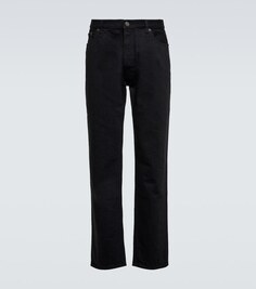 Узкие джинсы со средней посадкой Saint Laurent, черный