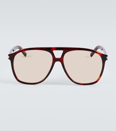 Солнцезащитные очки-авиаторы SL 596 Dune Saint Laurent, коричневый