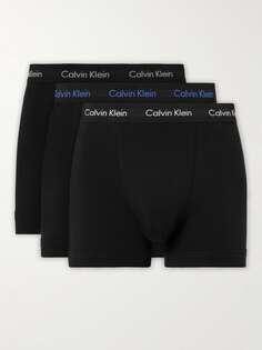 Комплект из трех трусов-боксеров из эластичного хлопка CALVIN KLEIN UNDERWEAR, черный