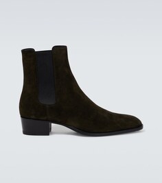Замшевые ботинки челси Wyatt Saint Laurent, коричневый