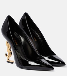 Туфли-лодочки Opyum 110 из лакированной кожи Saint Laurent, черный