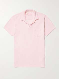 Рубашка поло из хлопковой махровой ткани ORLEBAR BROWN, розовый