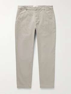 Зауженные брюки из эластичного хлопка FOLK, серый