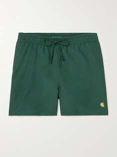 Прямые шорты для плавания средней длины CARHARTT WIP, зеленый