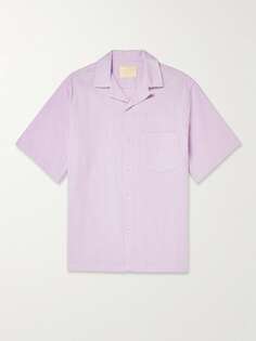 Рубашка из хлопка-пике с трансформируемым воротником PORTUGUESE FLANNEL, фиолетовый