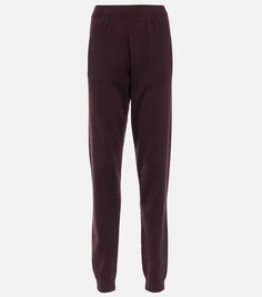 Прямые шерстяные спортивные штаны SAINT LAURENT, фиолетовый