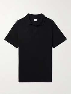 Рубашка-поло Ross из смеси хлопка и модала NN07, черный