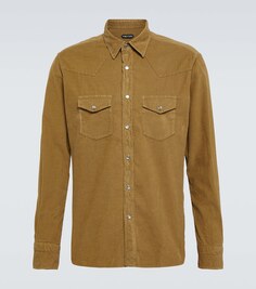Вельветовая рубашка Tom Ford, коричневый