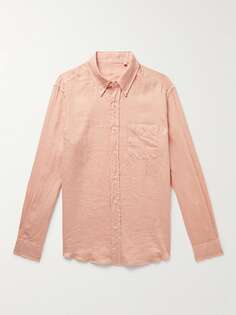 Льняная рубашка с воротником на пуговицах Ivy ALTEA, персиковый
