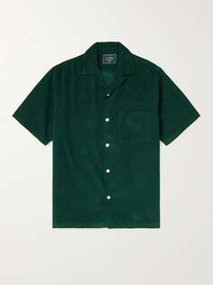 Рубашка из хлопка и вельвета со сменным воротником PORTUGUESE FLANNEL, зеленый
