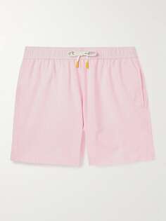 Прямые шорты для плавания средней длины в полоску из сирсакера HARTFORD, розовый