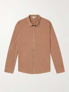 Стандартная хлопковая рубашка JAMES PERSE, коричневый