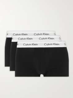 Комплект из трех трусов-боксеров из эластичного хлопка CALVIN KLEIN UNDERWEAR, черный