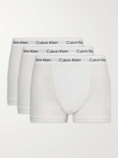 Комплект из трех трусов-боксеров из эластичного хлопка CALVIN KLEIN UNDERWEAR, белый