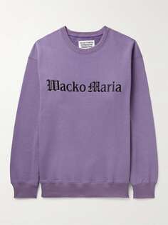 Толстовка из хлопкового джерси с вышитым логотипом WACKO MARIA, фиолетовый