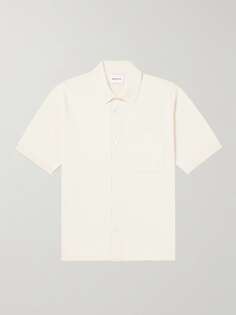 Трикотажная рубашка Rollo из смеси льна и хлопка NORSE PROJECTS, белый