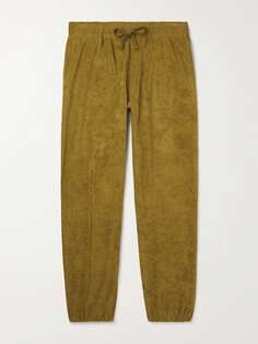 Зауженные махровые брюки из смесового хлопка Play VILEBREQUIN, зеленый