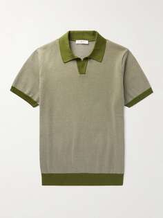 Рубашка поло из органического хлопка сотовой вязки Mr P., зеленый