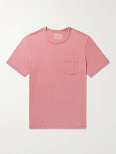 Выстиранная на солнце футболка из органического хлопкового джерси FAHERTY, розовый