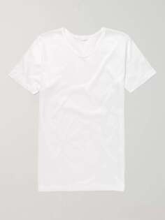 Хлопковая футболка Royal Classic с круглым вырезом Zimmerli, белый