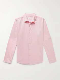 Рубашка из смесовой льняной ткани стрейч ONIA, розовый
