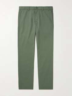 Тяжелые прямые брюки Aros из органического хлопка и саржи NORSE PROJECTS, зеленый