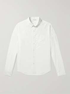 Рубашка Mill с воротником на пуговицах из хлопка и поплина ALEX MILL, белый