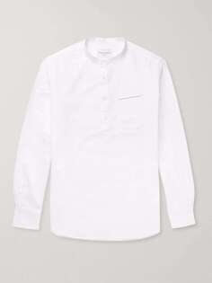 Хлопковая оксфордская рубашка Auguste с воротником-стойкой OFFICINE GÉNÉRALE, белый